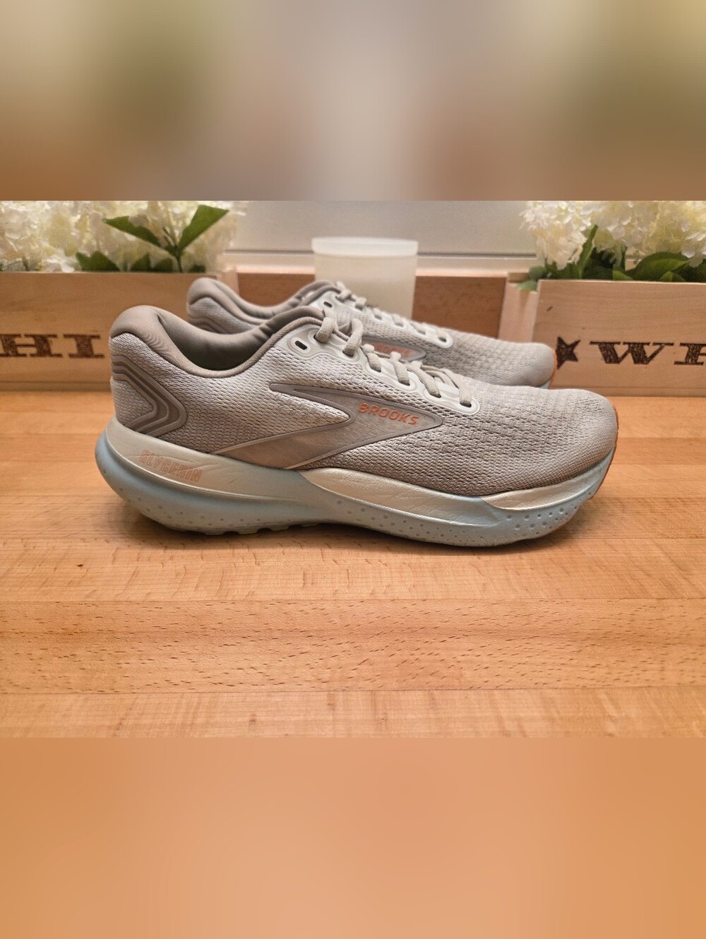 Brooks Glycerin 21 Road-running Shoes Gray/Blue Womens Sz 10.5